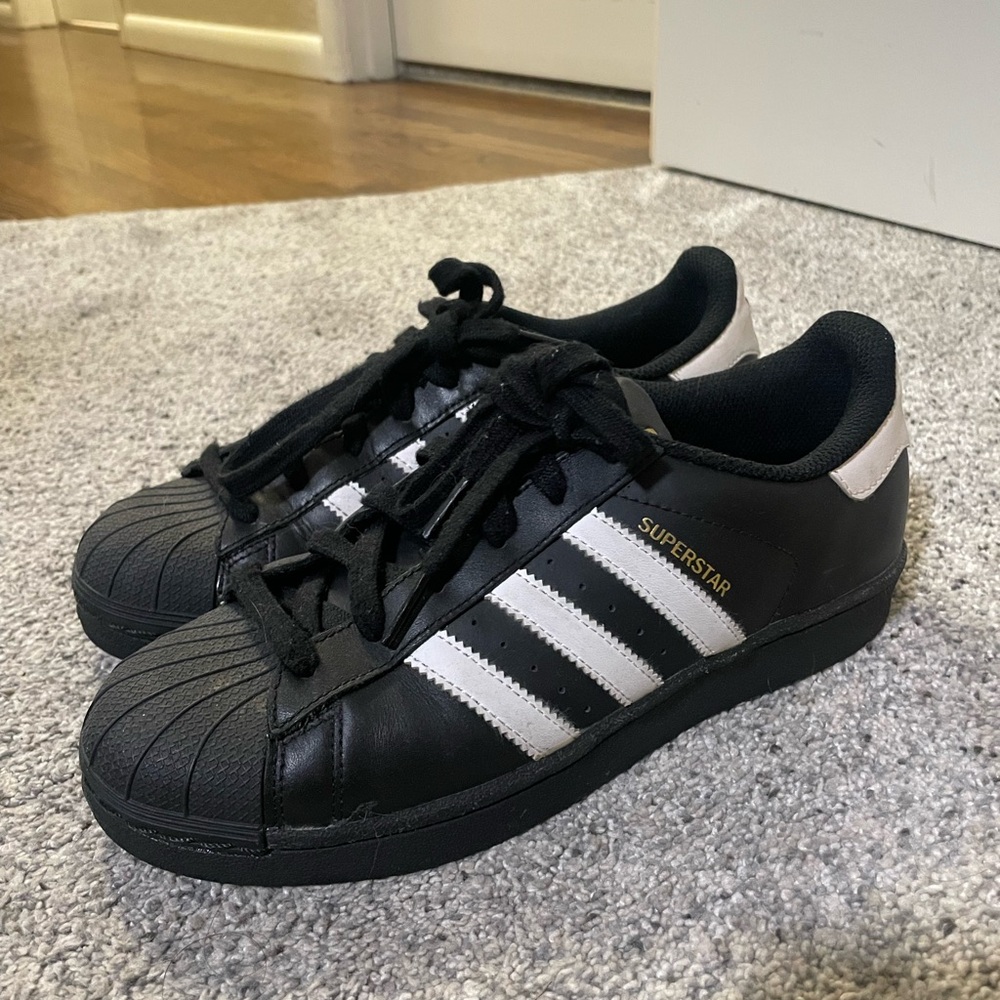Adidas Superstar Black and White Sneakers